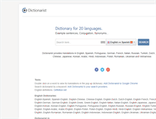 Tablet Screenshot of dictionarist.com